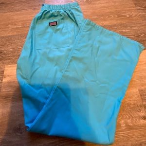 Cherokee scrub pants turquoise size Small